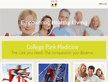 Tablet Screenshot of collegeparkmedicine.com